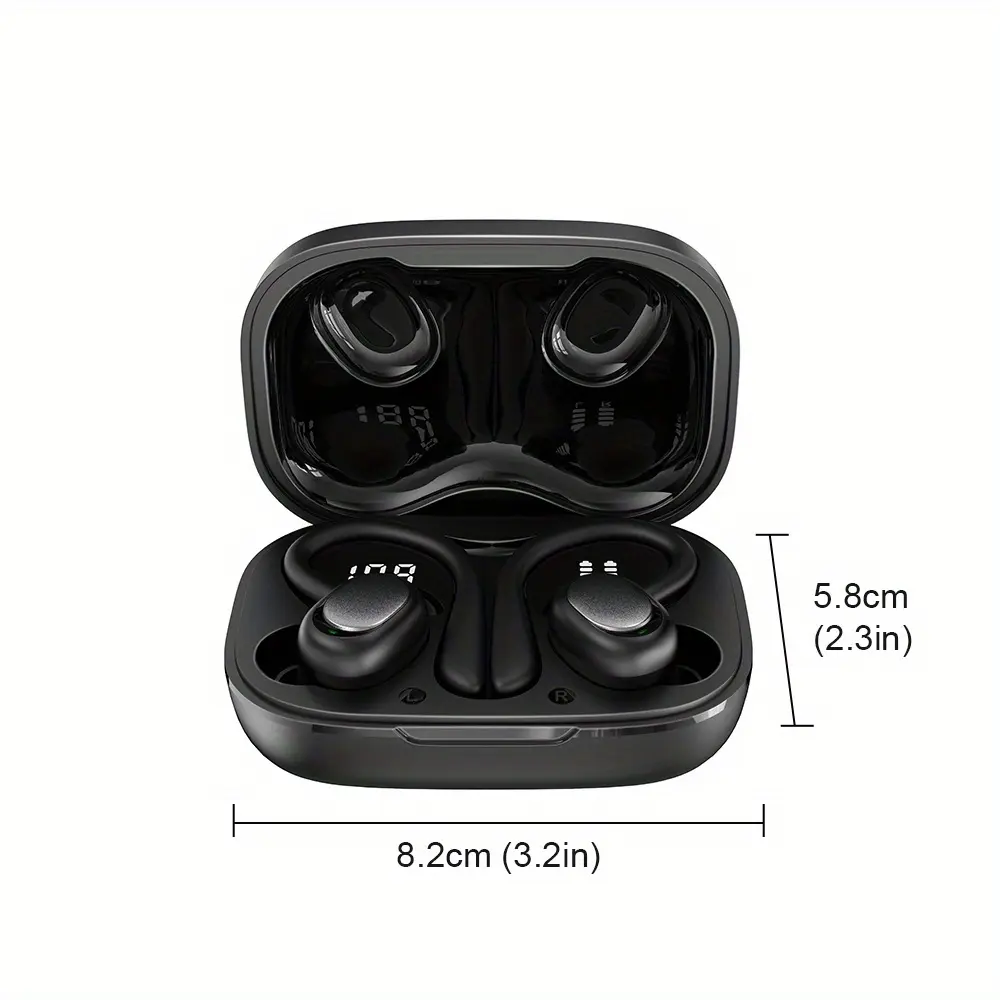 Wireless Sports In Ear Headphones, Wireless Sports Headphones, Wireless Headphones with Microphone, Wireless Headphones with Microphone, Wireless In Ear Headphones Are Comfortable to Wear And Easy to Operate. Equipped with Volume Control Function And Built-in Condenser Microphone, Providing Long-lasting, Comfortable And Clear Communication Effects, Suitable for Android/ iOS Smartphones, Wireless Earphones with Charging Case, Recommended As Holiday Gifts,