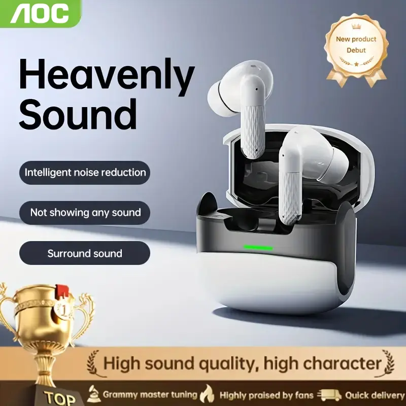 2025 New Generation Wireless Earbuds - LED Display, Hi-Fi HD Stereo Sound, Sweat-Resistant Design for Sports & Gaming, In-Ear Fit, Advanced Technology, Wireless Connectivity, Rapid USB Charging, Noise Cancelling, Ergonomic Lightweight Build, Touch Control, Modern Style, High-Quality Sound, Ideal for Gamers And Music Lovers, Workout Earbuds, Sleek Earbuds, Durable Earbuds, Noisecanceling Headphones, Fitness Enthusiasts, Wireles Earphone with Microphone, Wireles Earphone for