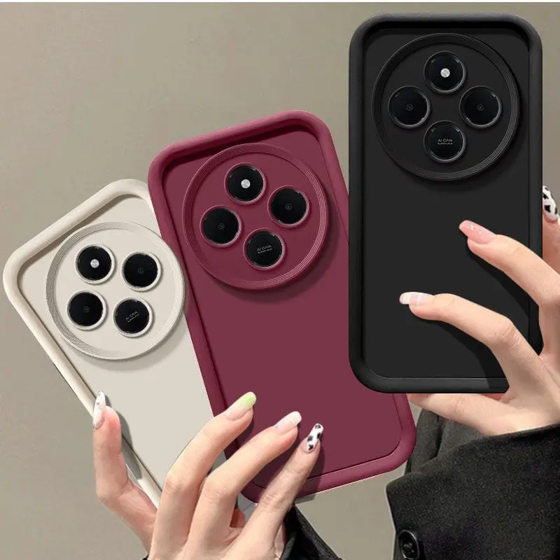 Redmi 14C/Poco C75 Matte Case Liquid Silicone Anti-Shock Back Cover with Camera Protection