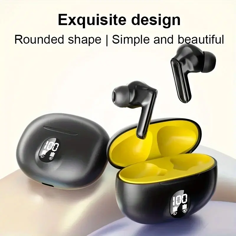 ULMIED 2025 Voice-Activated Future Headphones | Smart Lighting Display | Immersive 3D Sound Field | Sports Rush mode, Wired Headphone, Wireless Headphones Noise Cancelling, Gaming Headphones, Music Earbuds, Inear Design, Sweatresistant Earbuds, Lightweight Plastic, Usbc Charging, Rapid Charging, Hifi Sound, Music Lovers, Commuters