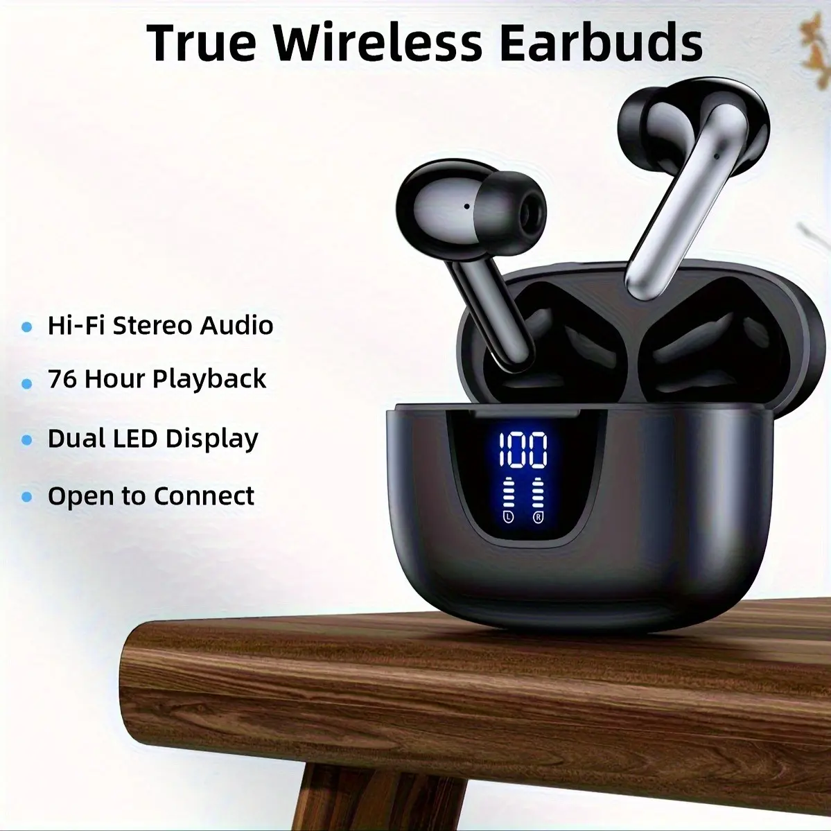 ANKRIYUL True Wireless Earbuds Headphones, Sport Headset with Charging Case High Quality in Ear Light-Weight Earphones for Phones, TV and Laptops