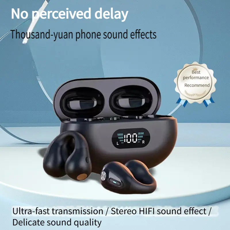 Wireless Earbuds with 5, 3 Chip, Touch Control, High Fidelity Stereo Sound, LED Battery Display Charging Case, Type-C Fast Charging, Suitable for Study/Phone/Business/Music Christmas Gift/Valentine'S Day Recommendation Multi-Device Compatible with Mobile Phones/Tablets/Laptops, Smart Touch, Long Battery Life, Compatible with for iphone and Android