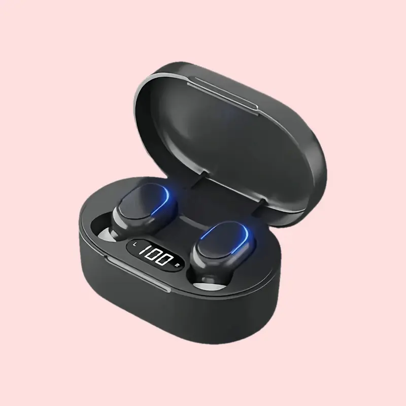 New Wireless Headphones with Microphone, LED Display, Long Battery Life, Low Latency Wireless Earbuds, Portable Earphones with Charging Case, Suitable for All Smartphones, Also a Great Gift for Anniversaries/Birthdays/Holidays!