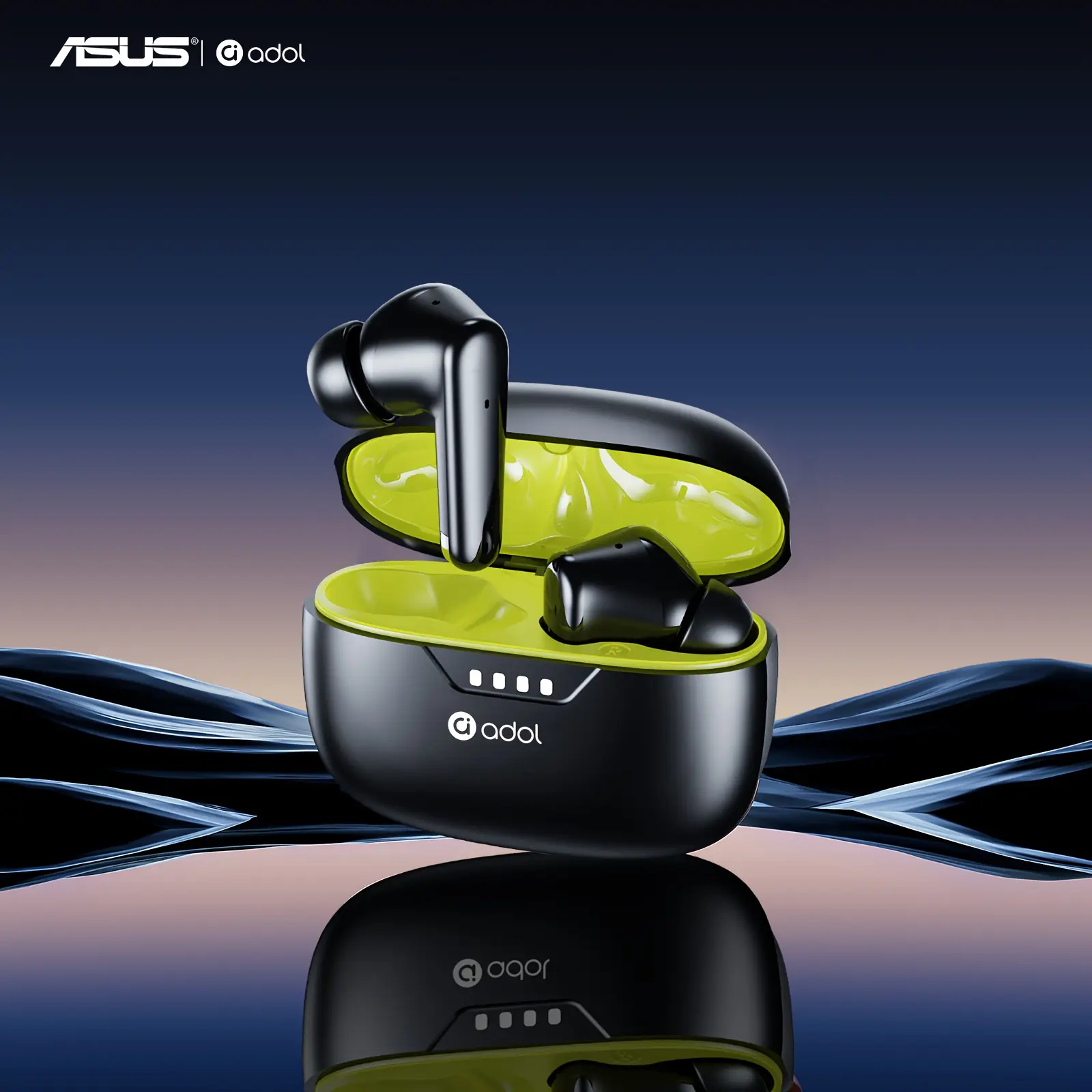 ASUS Wireless In-Ear Earbuds with Mic, Touch Control Voice Assistant, HD Sound, for Calls, Sports, Gaming, with Charging Case