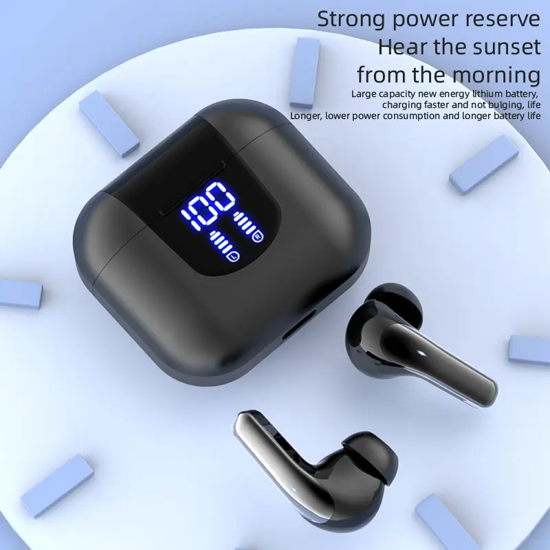 2025 New Wireless Earbuds, Earbud Headphones with Hi-Fi Stereo Sound, Long Playtime, LED Display, Sweat-Resistant Design| Advanced Technology, In-Ear Design, Wireless Connectivity, Rapid USB Charging Sports, Music, and Gaming