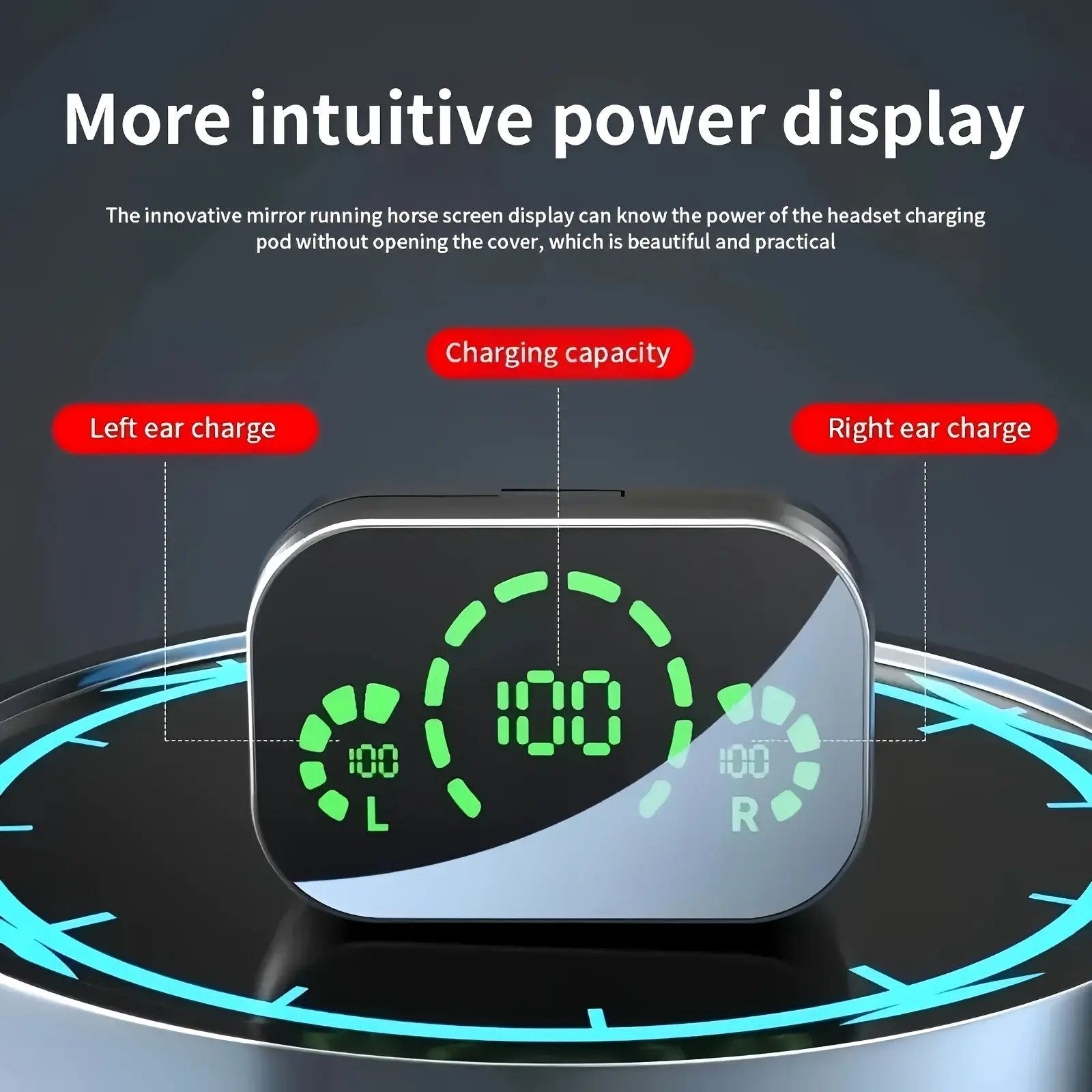 Wireless Sports Earbuds with LED Display - HD Stereo Sound, Low Latency, Volume Control, Includes Wireless Charging Box - Ideal for Gaming, Meetings, and Outdoor Activities, Long Single Playtime, Gift-Friendly Design, Earbud Headphones