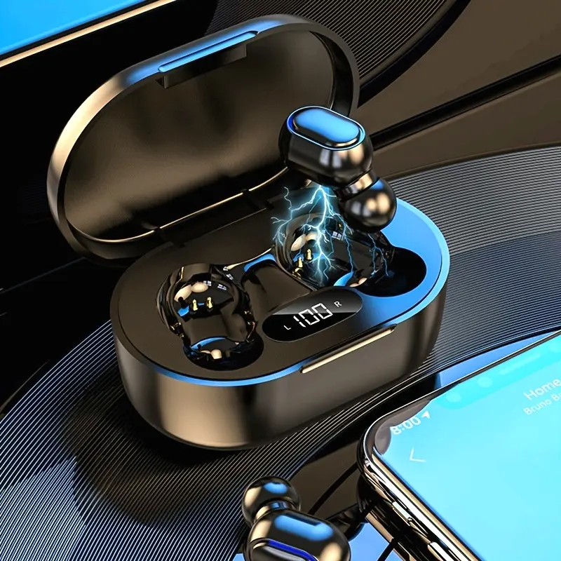 New Wireless Earbuds for 2025 Featuring LED Display And Touch Controls, Designed for Sports, Music, And Gaming, Compatible with Both Ios And Android.