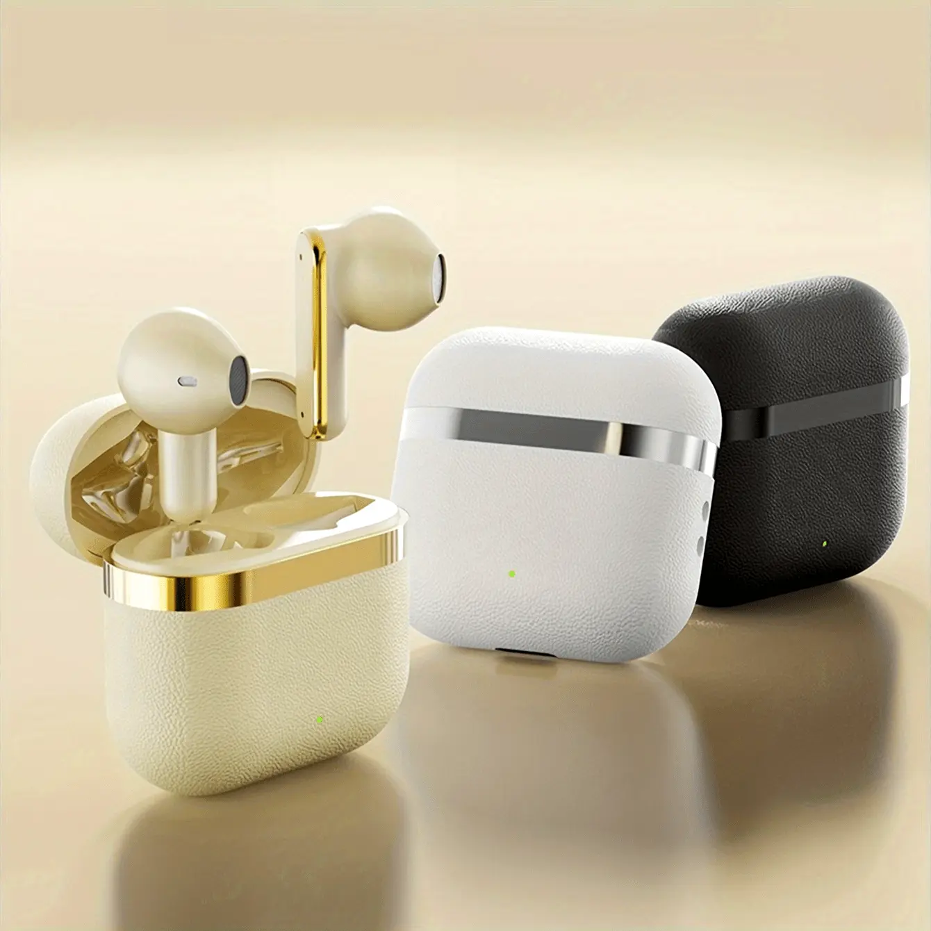 NEW SENYANG True Wireless Semi-In-Ear Headphones - 9D HIFI Stereo HD Calling, Rechargeable Lithium Battery, Touch Control, Condenser Microphone, Compatible with Android & iPhone, No Noise Control, Semi-Open Back Earcup Design, Portable Smart Earphones for Music and Calls, Music Listening Headphones | Minimalist Headphone Design | Touch Control Headphones