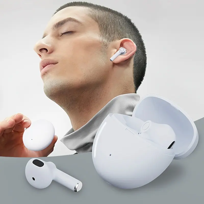 Wireless Earphones with Microphone, 5.3 Wireless Earbuds, In-Ear Headphones, Touch Control, Volume Control, Non-Waterproof, Rechargeable Lithium Polymer Battery, Type-C Charging, Compatible with All Mobile Phones, Gaming & Sports, 4 Hours Playtime, 1 Hour Charging, 20 Hours Total Playtime, Flashship Edition