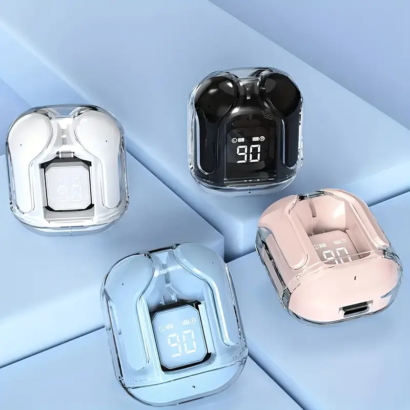 FHRM Wireless Sports In-Ear 5.4 Headphones with LED Display, Low Latency Gaming, Extended Battery Life, Ergonomic Design, Secure Fit, USB-C Charging, Compatible with for huawei & Android, Ideal for Fitness, Travel, Commuting, Study & Meetings - Perfect Gift for Birthdays, Halloween, Thanksgiving, Christmas, Wireless Headphones, Active Lifestyle, Sleek Earbuds, Durable Plastic, Highquality Audio, Wireless Earbuds, Modern Earbuds, Premium Headphones, Noise Cancelling, Active