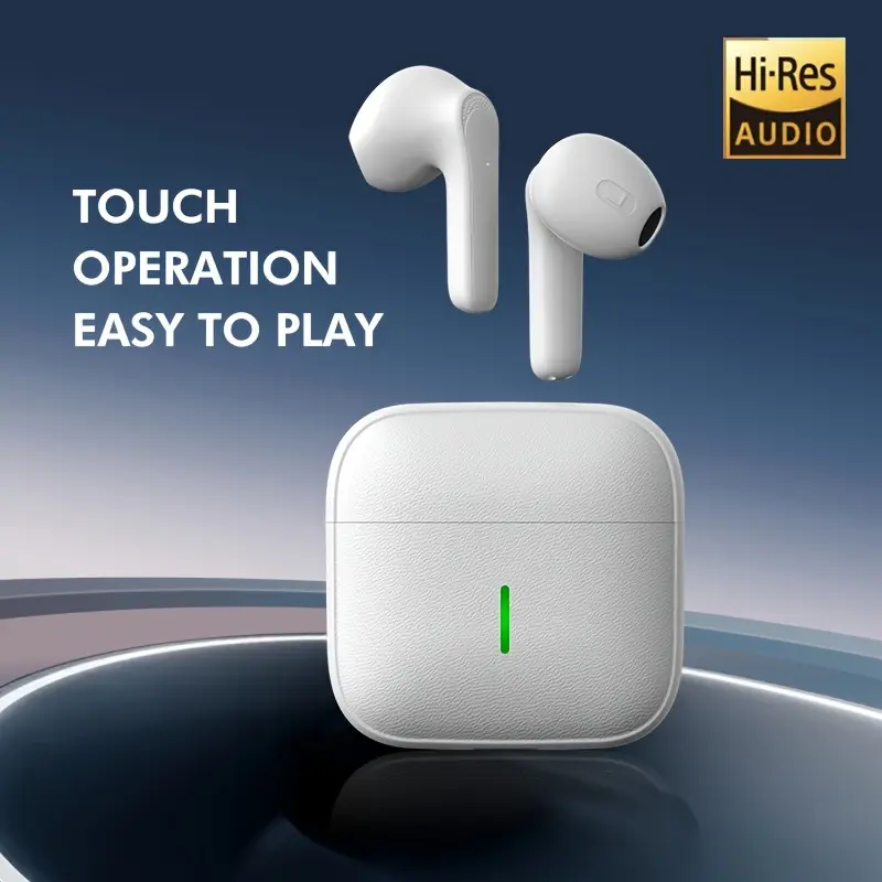 Wireless Earbuds with Long Battery Life, Mini Design, Dual Stereo Sound, Touch Control, Volume Control, Crystal Microphone, 180mAh Lithium Polymer Battery, Type-C Charging, Semi-Open Back Earcups, Non-Waterproof, Compatible with Phones for Adults, Movies, TV Series, and Gaming, Earbuds Wireless, Movie Audio Gear, Sleek Earbuds, Durable Plastic Body, Active Noise Cancellation, Compact Design, Highquality Audio, Tech Enthusiasts, Wireless Wireless Earphone, Wireless Earphone, Wireless