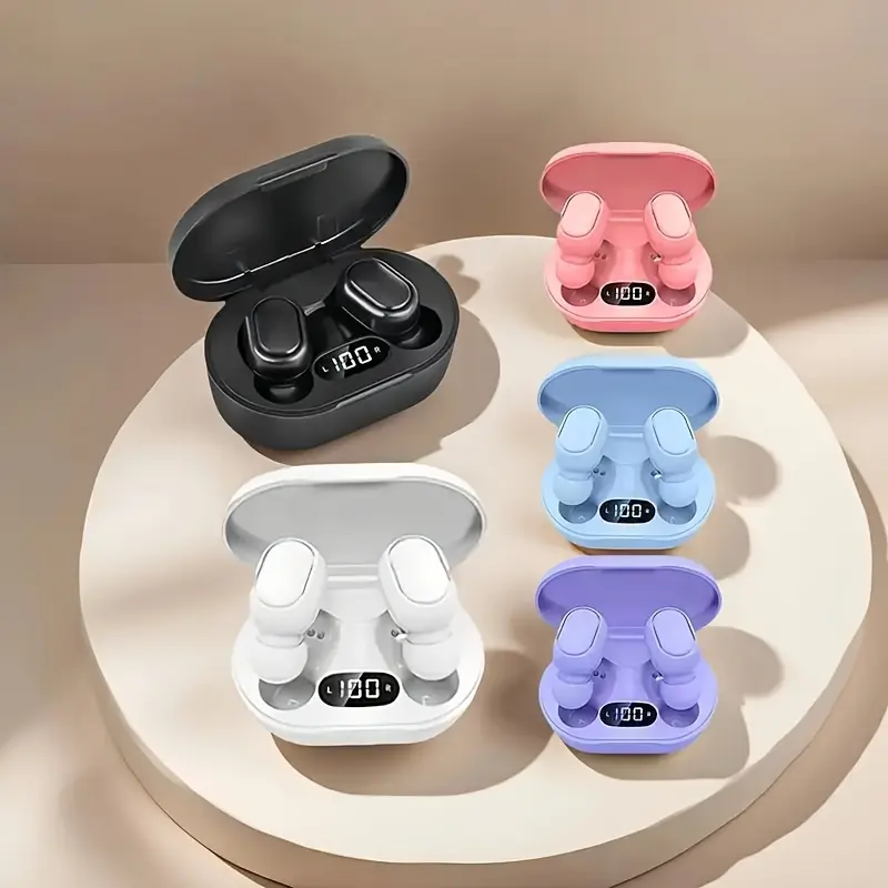 Wireless Headphones, Sports Stereo, Mini True Wireless Earbuds, LED Display, Voice Effect/touch Control, HiFi Sound Quality, Long Battery Life, Low Latency, Wireless Earbuds Suitable for Gaming, Sports, Gifts