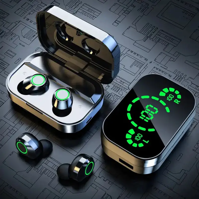 Wireless Earbuds TWS Stereo Headset Sport Headphones with Touch Control, Wireless, Charging Case, USB-C Port, 10W Max Power, Metal Design, and Comfort Fit for Sports and Outdoor Activities, Wireless Headphones, Active Lifestyle Accessories, Modern Headphones, Durable Headphones