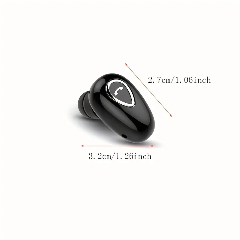 1pc Wireless Earphone Mini Invisible In-Ear Sports Earbuds With Microphone Stereo Headphones