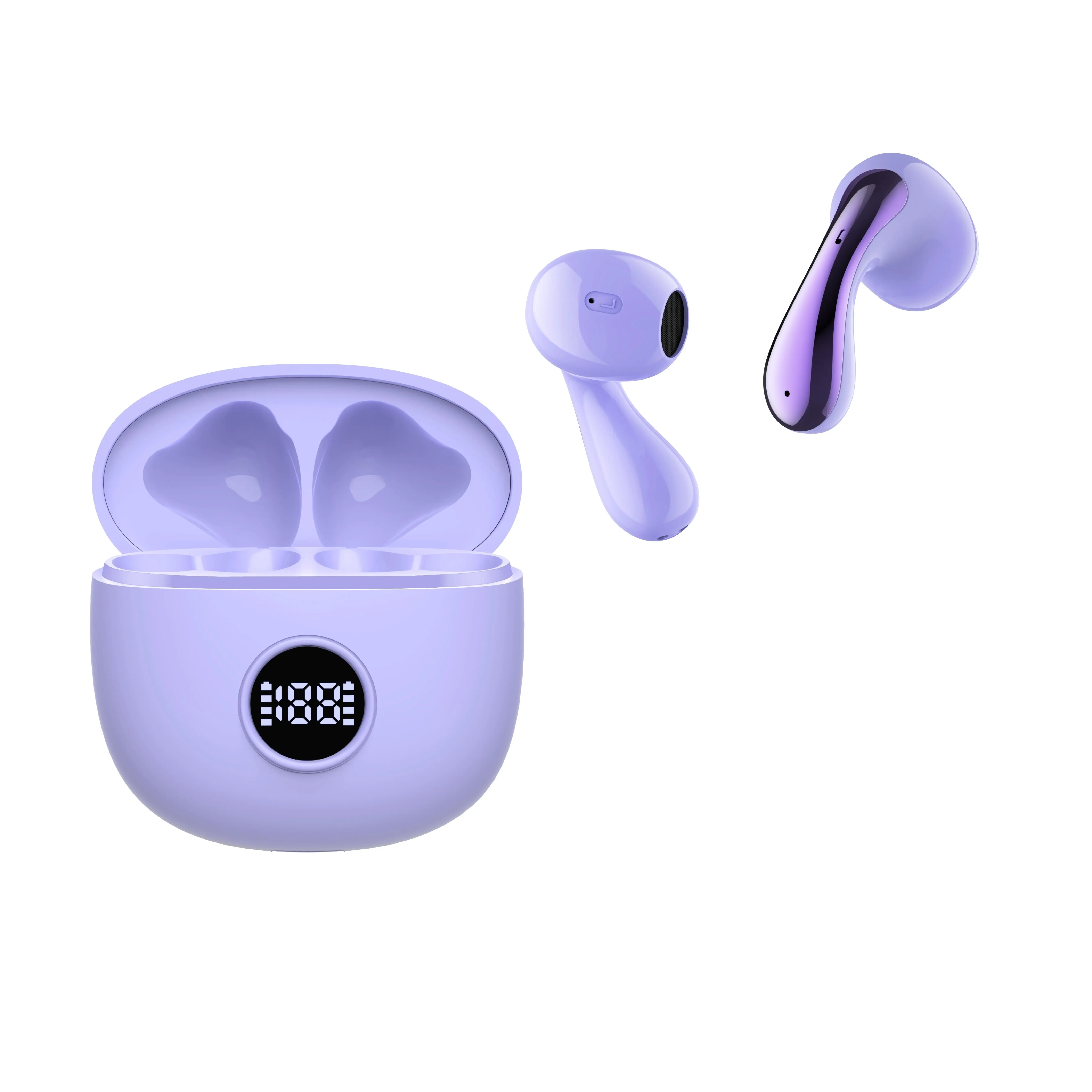 2025 New True Wireless Wireless Earphone In-Ear High Quality Low Latency Earphones with Battery Display, Long Battery Life, Suitable for Sports, Running, Music, Watching TV and Games, Compatible with Apple, Samsung, Huawei, etc.