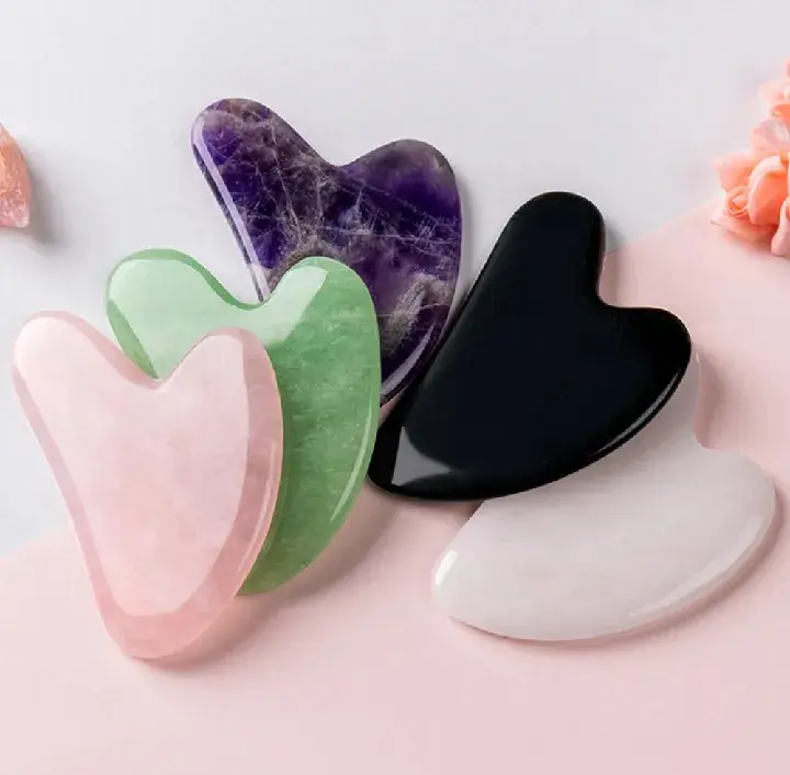 Natural Jade Gua Sha Stone , Guasha, Gua Sha board for face massage