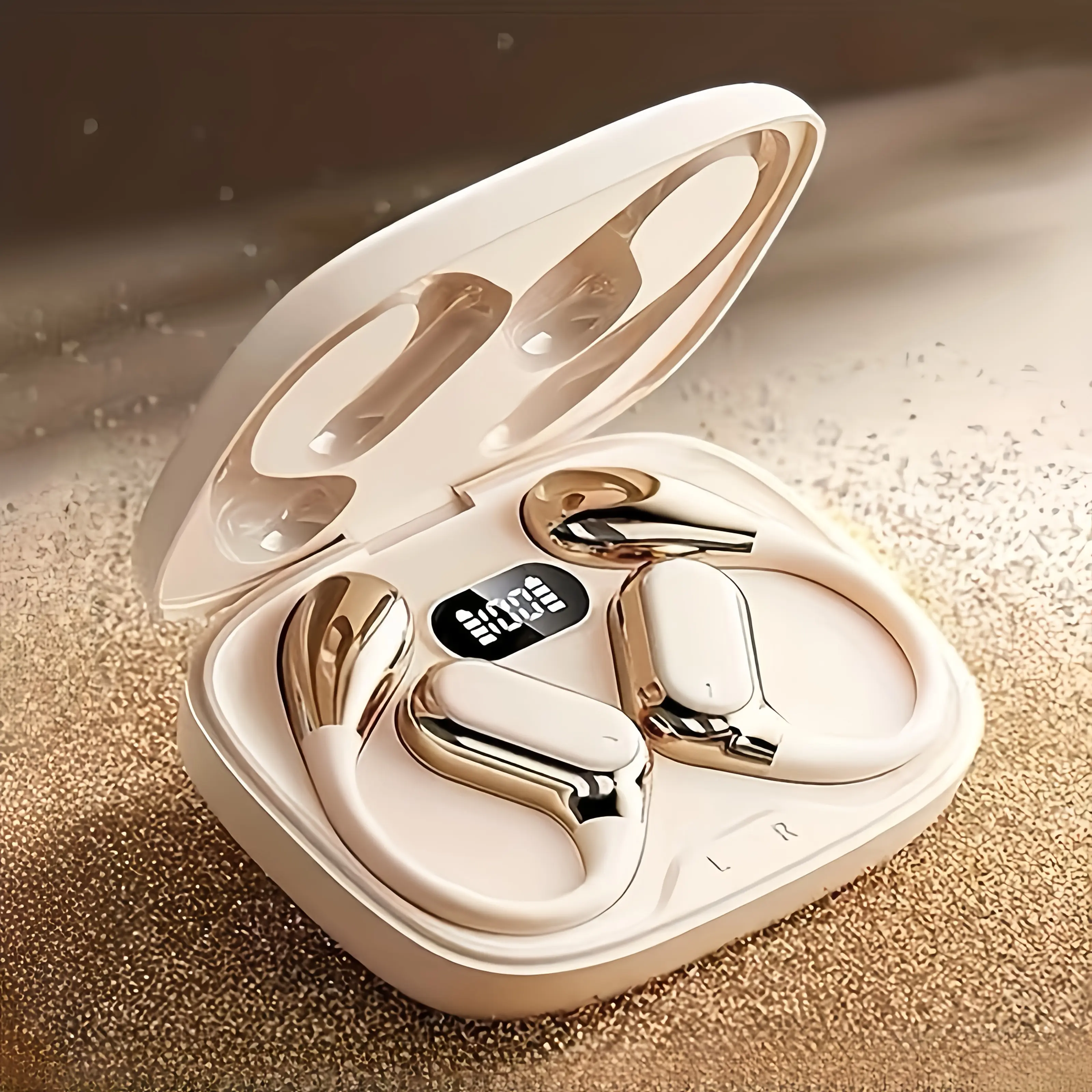 2025 New Style True Wireless on-ear earpods music none-in-ear headset gaming couples Earbuds video TWS HIFI bass 9D Stereo HD calling Earphones for Android for iPhone Cellphone sports Earpieces smart headphones, Wireless Earbuds, Open Ear Wireless Earbuds, Sports Headphones, Video Audio, Sleek Headphones, Modern Earbuds, Ergonomic Fit, Lightweight Build, Wireless Headphones, Fitness Enthusiasts, Couples Headphones