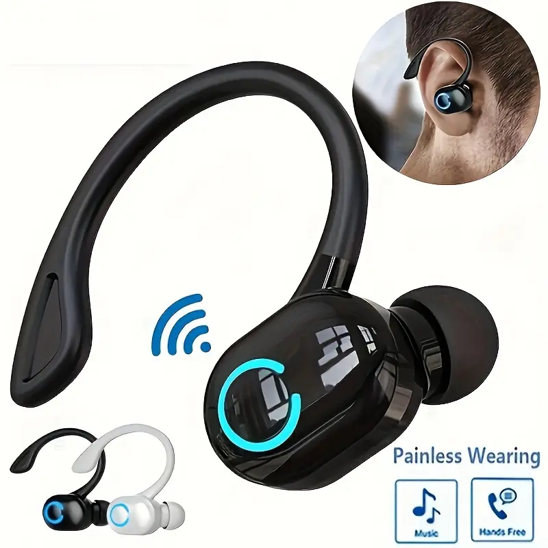 Triple-Display Smart Wireless Earbuds - HD Audio, Sweatproof, Mirror Design - Immersive Gaming & Sports Experience with Built-in Phone Charger, Wireless Connectivity, 50mAh Rechargeable Battery, Includes Charging Cable, Earbuds Wireless