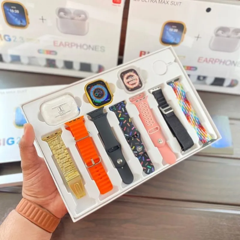 i20 Ultra Max Smart Watch for Men - 10 in 1 Smart watch With Airpods Pro & 7 Straps - Golden Smart Watch For men Women -Smart Watch With All Health & Sports Features - Airpods Pro Smart Watch Waterproof Smart Watch Now Available At - Marden Store