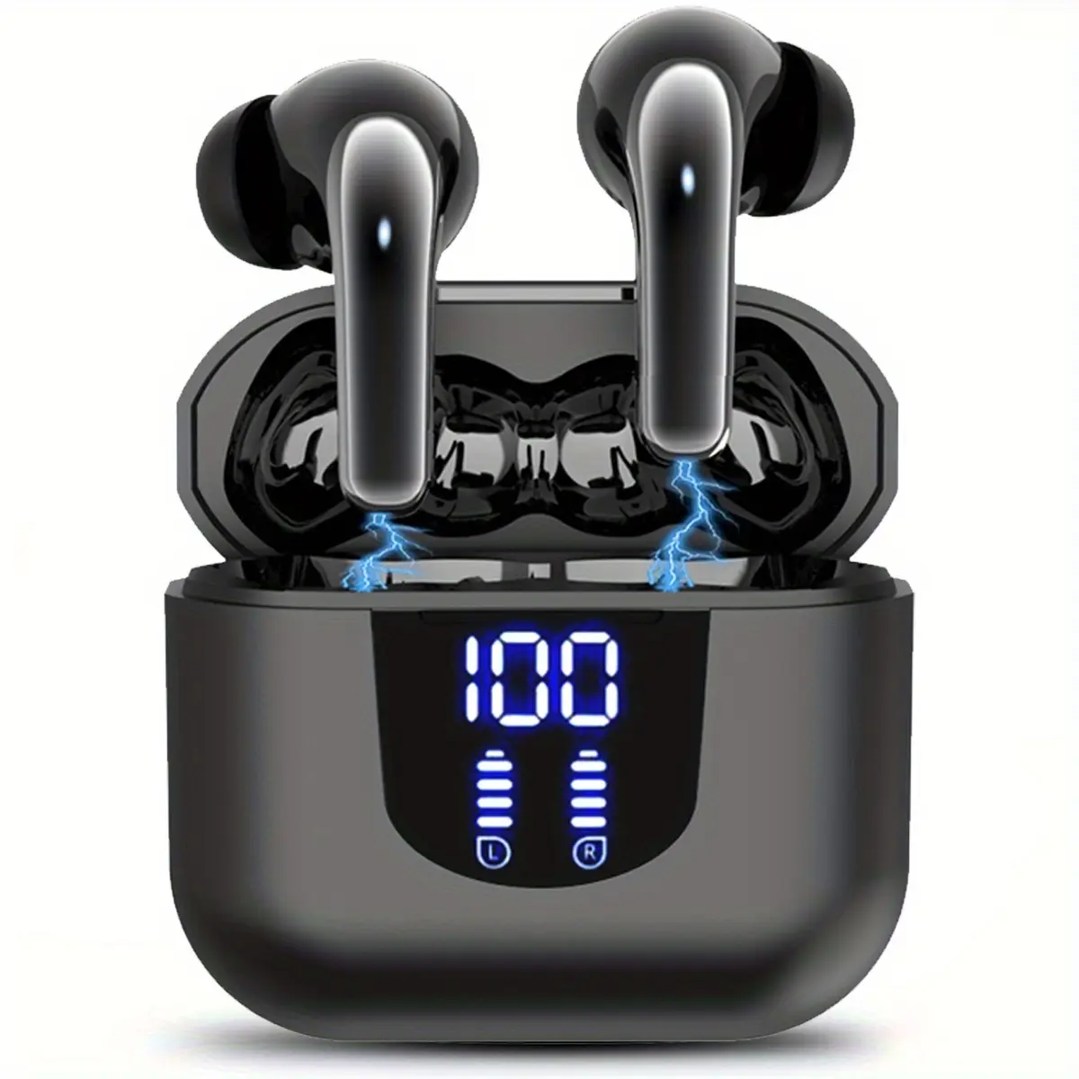 ANKRIYUL Wireless Stereo Earbuds, In-Ear Hifi Headphones, Sports Earphones, Touch Control, with Digital Display Charging Case, Built-In Microphone, Lithium Battery, Headphone, Earbud, Wireless Earphones, Original Wireless Headphones