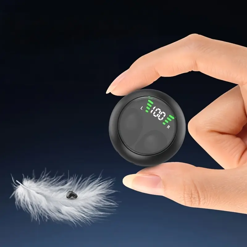 Mini wireless earphones, ultra small sleep earphones, work without flashing lights, compatible with Apple and Android phones, recommended Mother's Day gifts