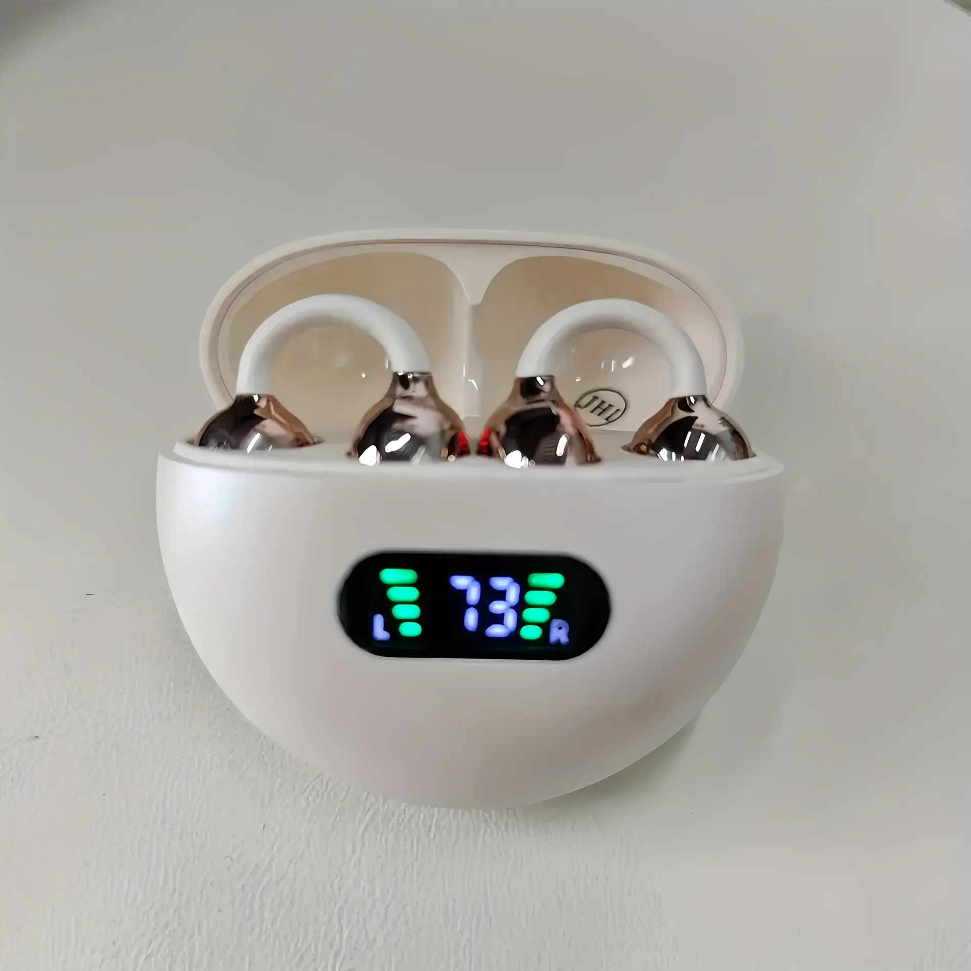 Open-Ear Wireless Earbuds 3pcs Set with Charging Cable, Manual & Case. 200mAh Battery, 72-Hour Long Lasting Playtime