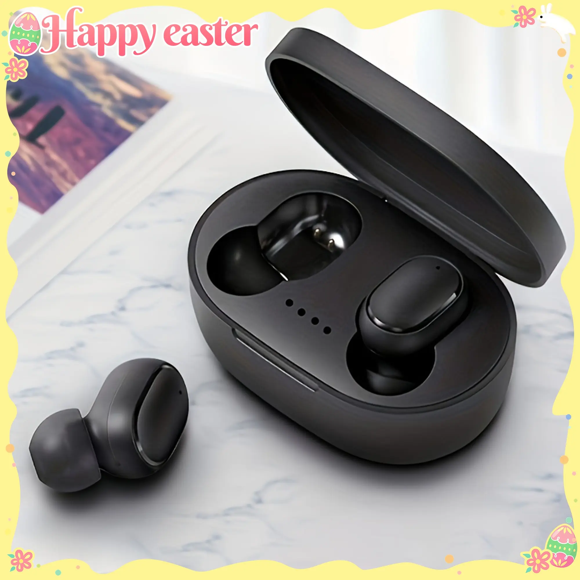 Newly Launched 2024 TWS Wireless Earphones with Smart LED Display, Touch Control, In-Ear Headphones, Portable for Sports & Gaming, Compatible with IOS/Android, Made of Plastic