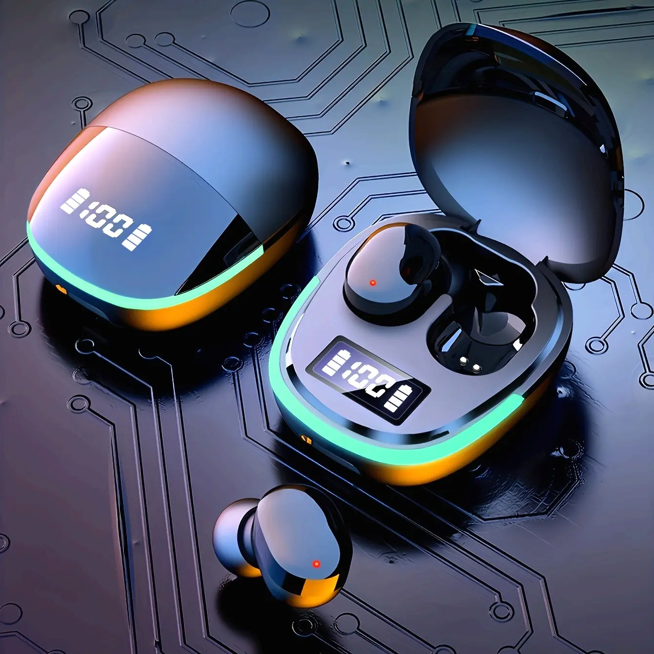 New TWS Wireless Earphones Headphones with LED Display Touch In-Ear TWS Wireless Earbuds Sports Music Game Headset For lOS/Android