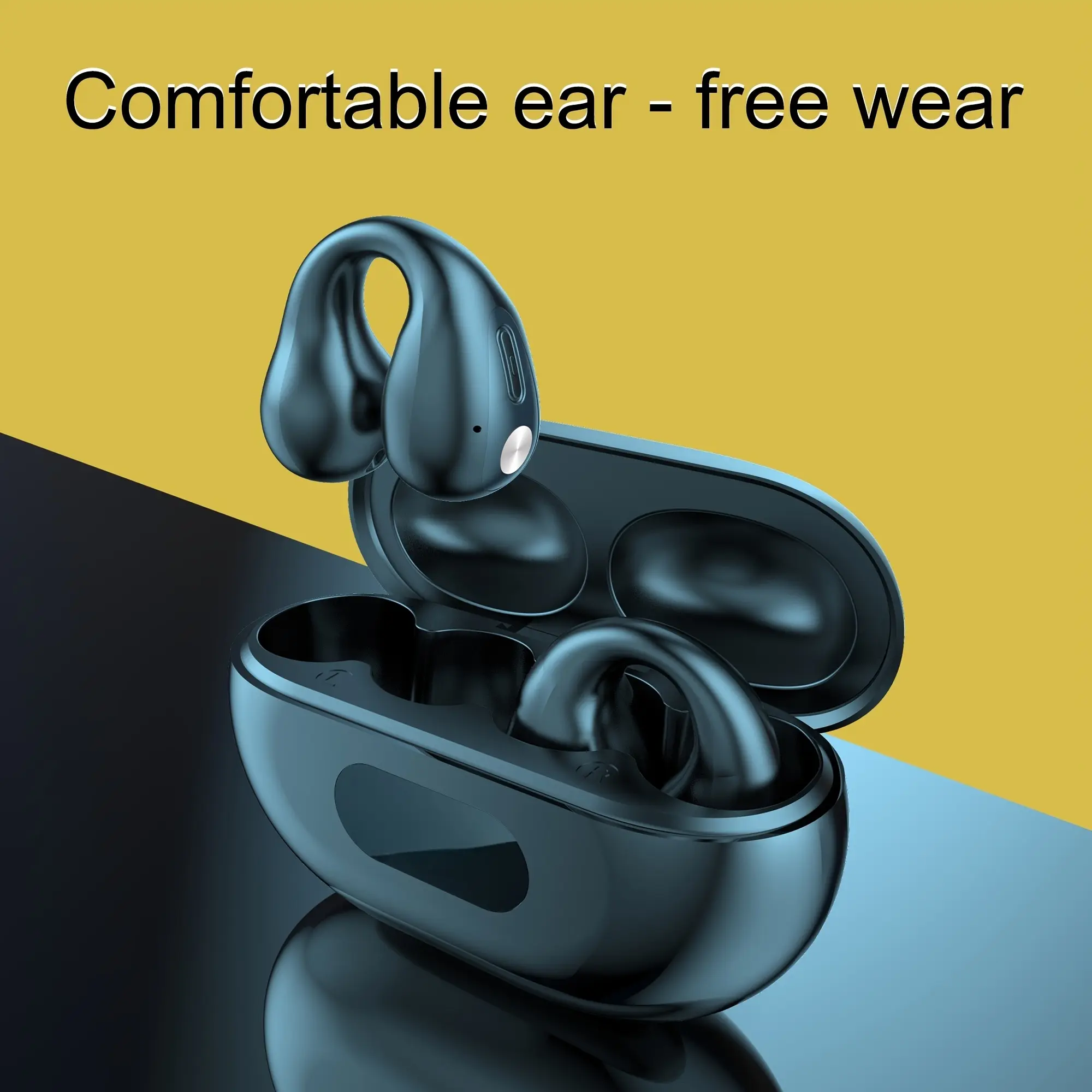 2025 New style True Wireless clip-on sports headset music hanging video comfortable TWS HIFI bass Stereo HD calling Earphones adapted for Android for iPhone Cellphone gaming Earpieces Couples business smart headphones