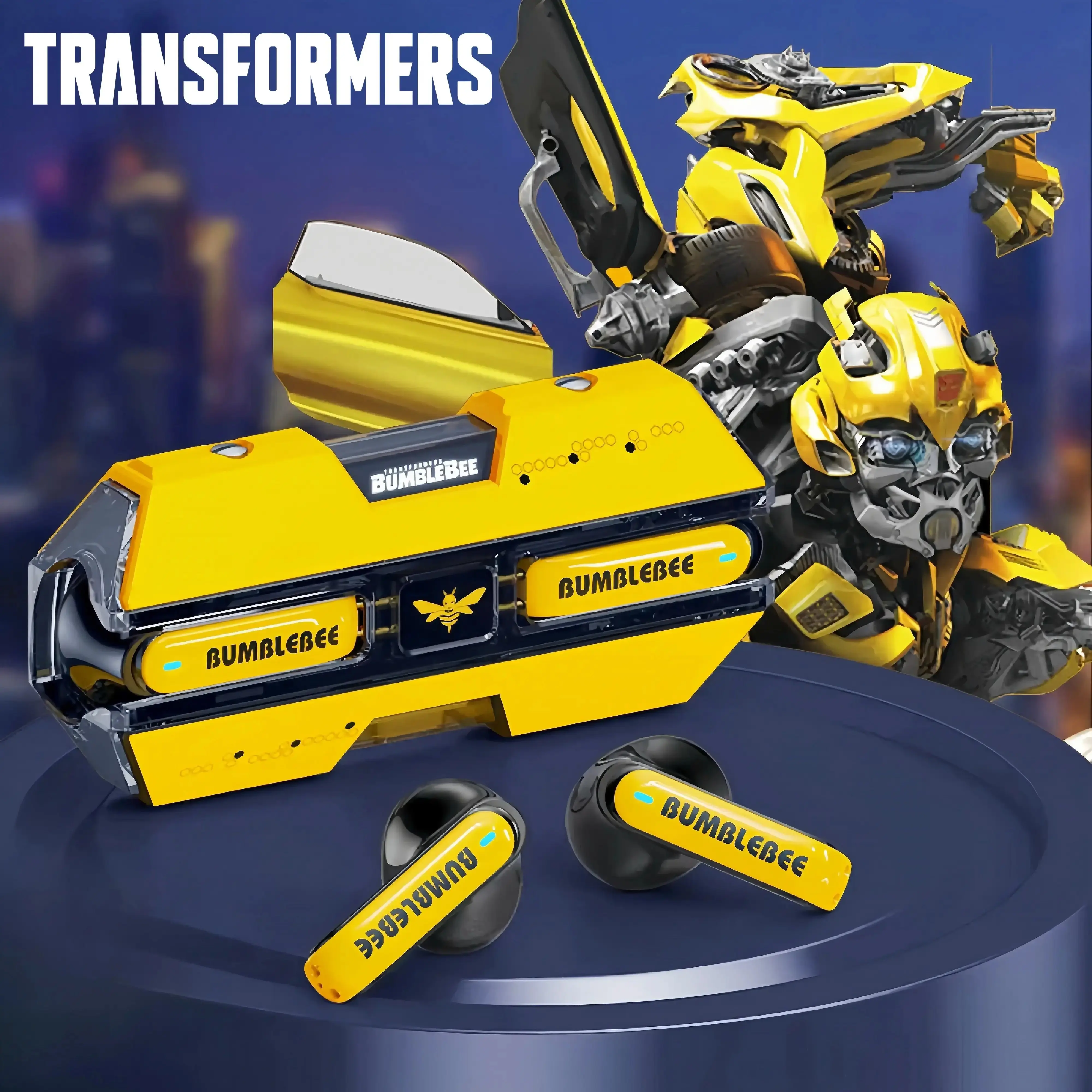Transformers TF-T01 TWS Wireless Earbuds, HiFi Stereo Sound with Microphone, Dual Mode Earphones, USB Type-C Charging, Rechargeable Lithium Polymer Battery, Gaming & Music Enthusiasts, Earbuds With Microphone, Headphones With Radio, Travel Earbuds, Workout Headphones, Sleek Earphones, Stylish Wireless Earbuds, Highquality Sound, Touch Control, Wireless Microphone, Music Lovers, Commuters