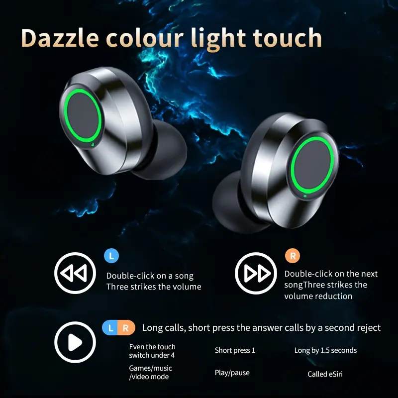 New True Wireless Earbuds - Stereo Sports Earbuds, Ultra-Long Playback Time, 800mAh Battery Durable, with LED Charging Case, Mirror Case, Suitable for Calls and Music, Mini Speaker, Gaming, Fashionable Sports Microphone Earbuds, Airpod Pro Gen Case, Airpod Pro 2, Airpod Case, High Power Music Equipment, Earbud, Airbud, Earpod
