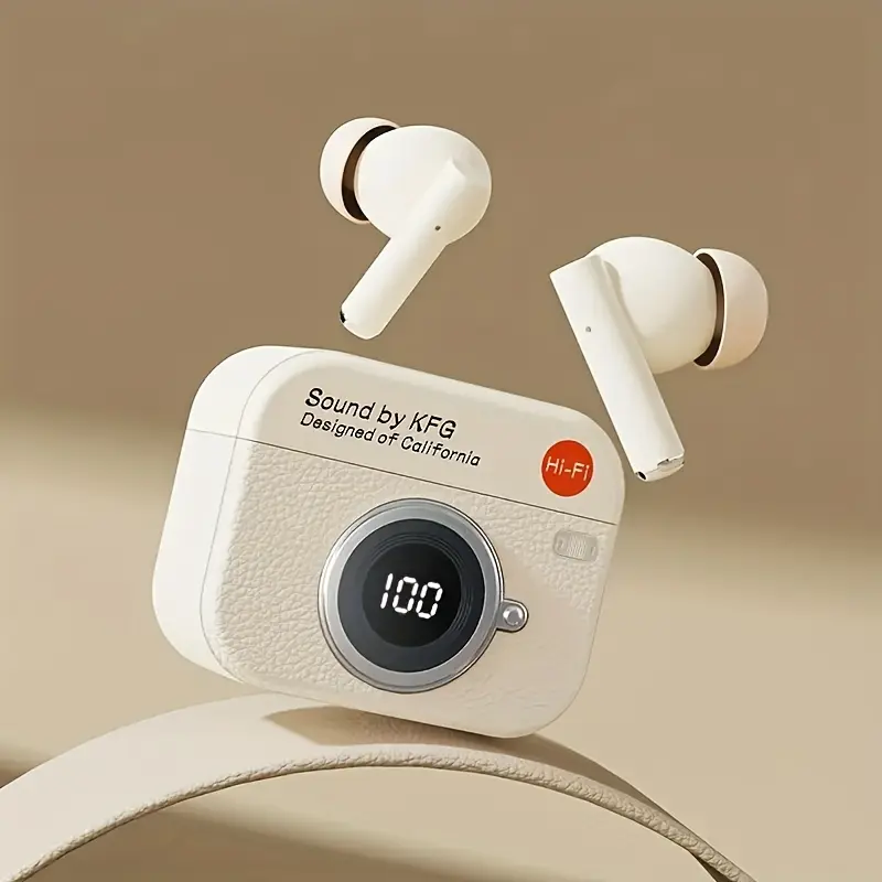 LANXUN New Wireless Cartoon Camera Music Semi-In Earbuds Suitable for Couples, Mini Earbuds Video TWS 9D HIFI Stereo HD Calling Smart Earphones, Wired Earphones, Earbuds High Quality, Local Earbuds, Travel Headphones, Video Calling, Cartoon Design, Compact Earbuds, Lightweight Earbuds, Durable Construction, Tws Earphones, Music Lovers, Students