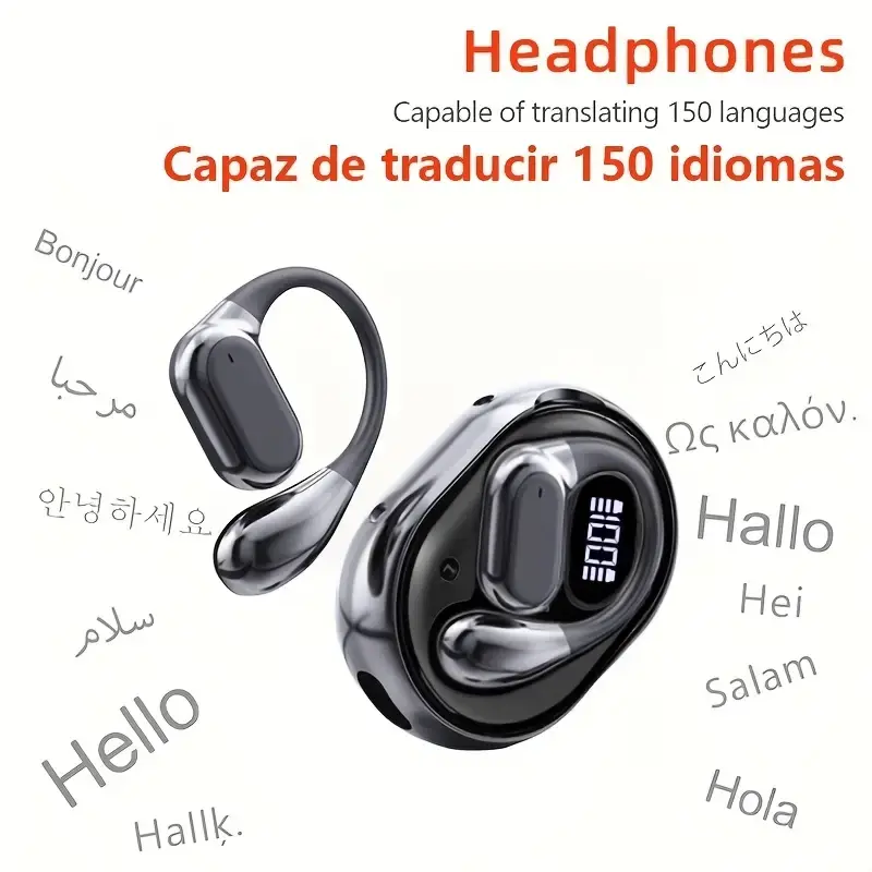 LANXUN AI Translation Wireless Earbuds- 150 Languages, Touch-Controlled, Noise-Canceling, Rechargeable Lithium Battery, Ideal for Travel, Work, Exercise& More- Adult Movie& Gaming Themes, Travel Headphones| Noise Cancelling, Earbuds Wireless