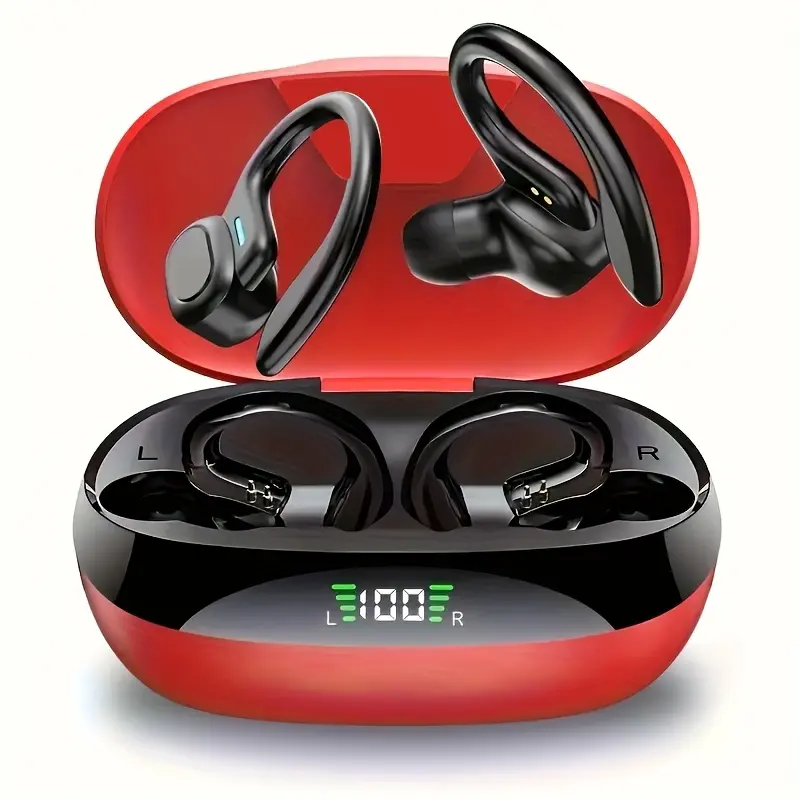 TWS Wireless Earphones Offer an Extremely Long Playback Time. Earbuds with Real-Time Display Charging Case, Suitable for Running, Fitness, Cycling, Sports, Sports Earbuds And Gaming Headphones
