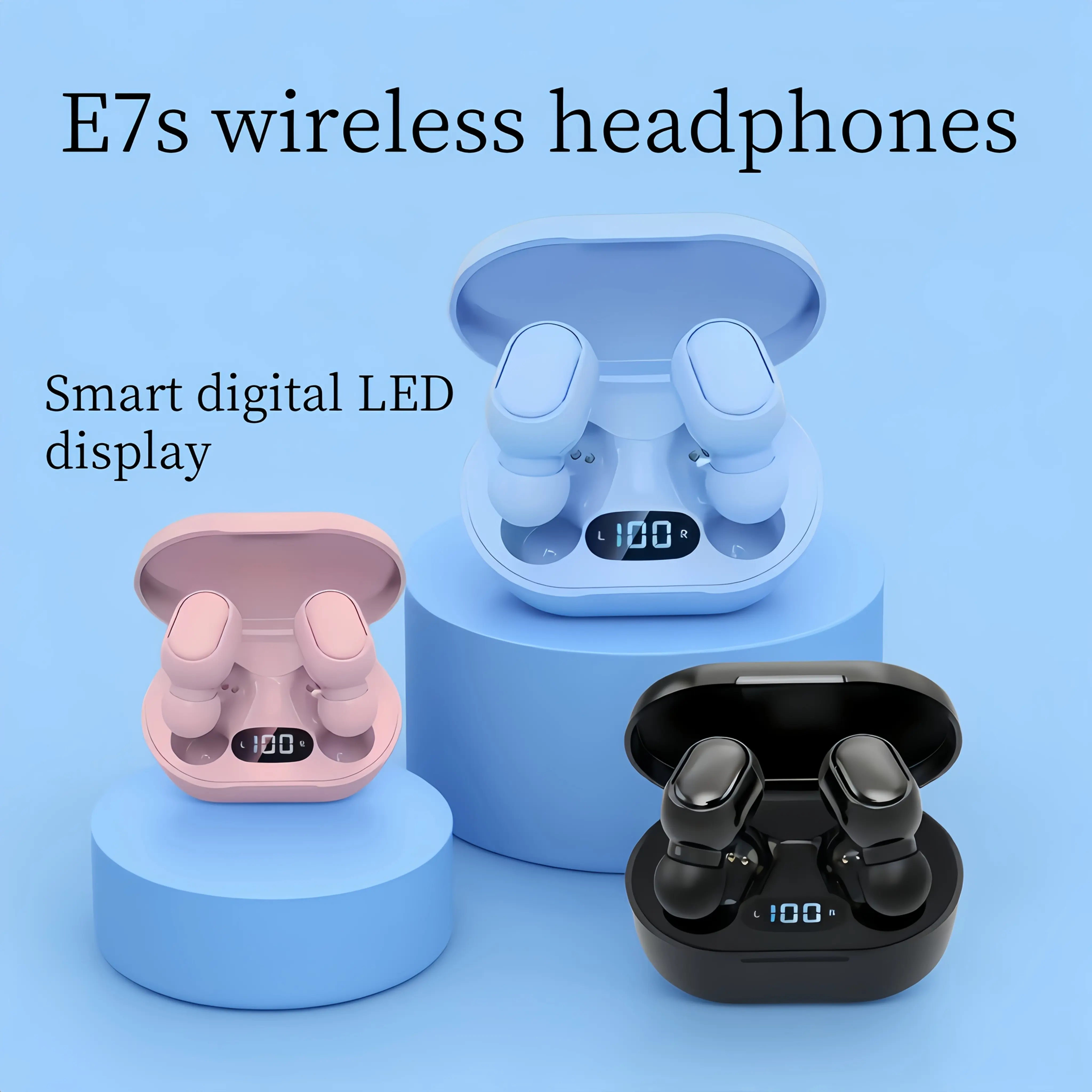 New Wireless In-Ear Headphones, Battery Visualization, Convenient to Carry, Wide Range of Daily Application Scenarios, Digital Display + Call Noise Reduction | Type-C Charging | Compatible with Multiple Device Systems