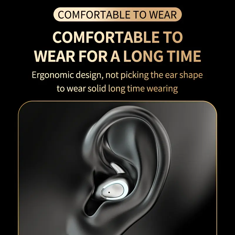 Wireless Earbuds, Bluetooth 5.4 Sports Headphones with ENC Noise Cancelling Microphone, 48H Wireless Earbuds with Ear Hooks, Stereo Deep Bass, Suitable for Running and Jogging, Black