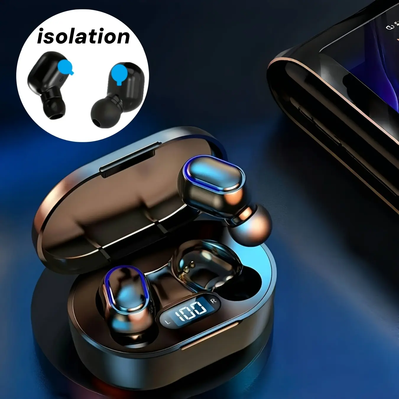 New Hot-Selling Wireless Earbuds TWS Dual-Ear Stereo In-Ear Wireless Earbuds with Digital Display, Long Battery Life, Noise Cancellation, Sports Earbuds, Earbud Wireles, Gaming Earphone, Airbud, Earpod