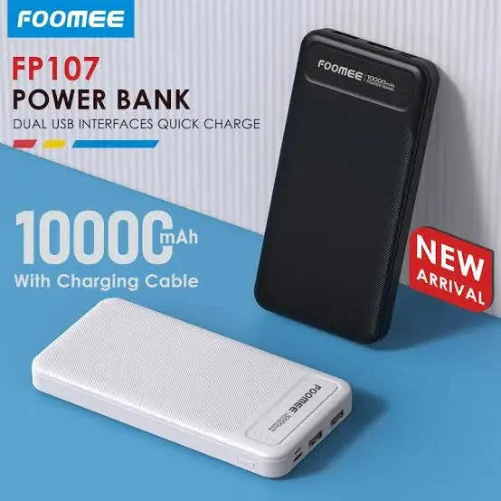 Power Bank 10000 M.A.H Foomee Power Bank Slim Power Bank End Small Size