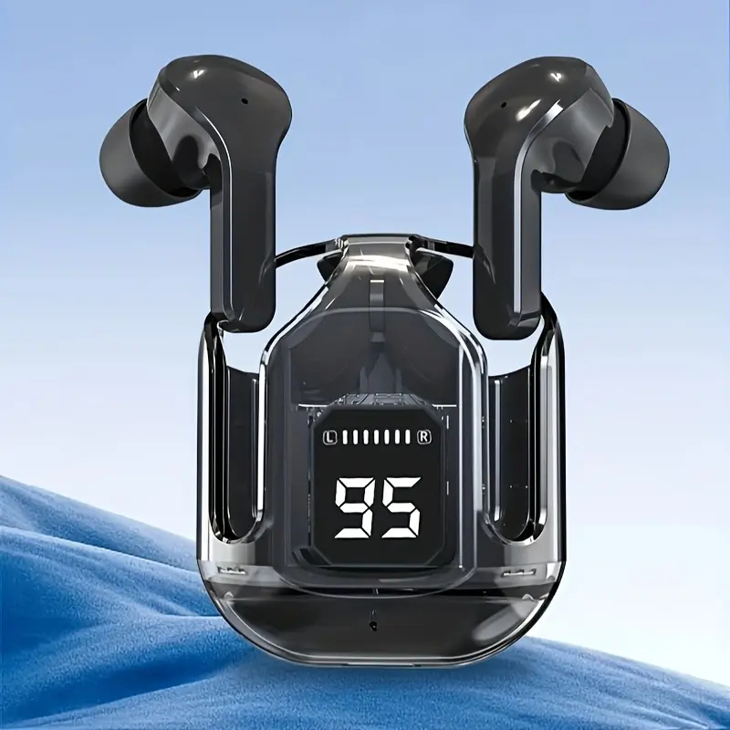 Unisex New Air3 Transparent Fashion ENC Noise Canceling Earbuds Wireless Headset Works with All Mobile Phones