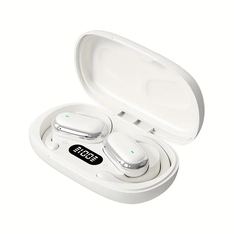 Wireless Earbuds with Ear Hooks, Wireless Wireless Sports Headphones for Fitness and Exercise, Featuring an LED Display, Suitable for Gym Running Workouts with a Microphone