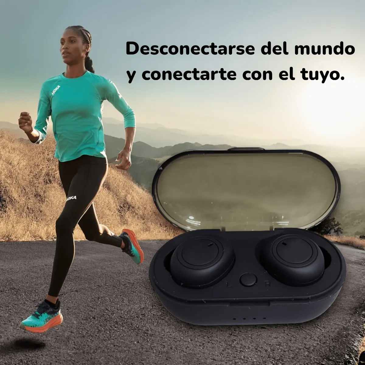FHRM Wireless Earbuds with Charging Case, Clear Call Stereo Sound for Sports/Office, Christmas Gifts - Black Red