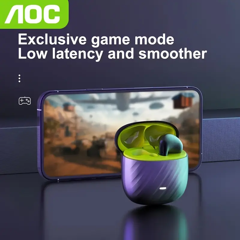 Asus Wireless Earbuds with Microphone, In-Ear Gaming Music Headphones Featuring Charging Case and Long Battery Life