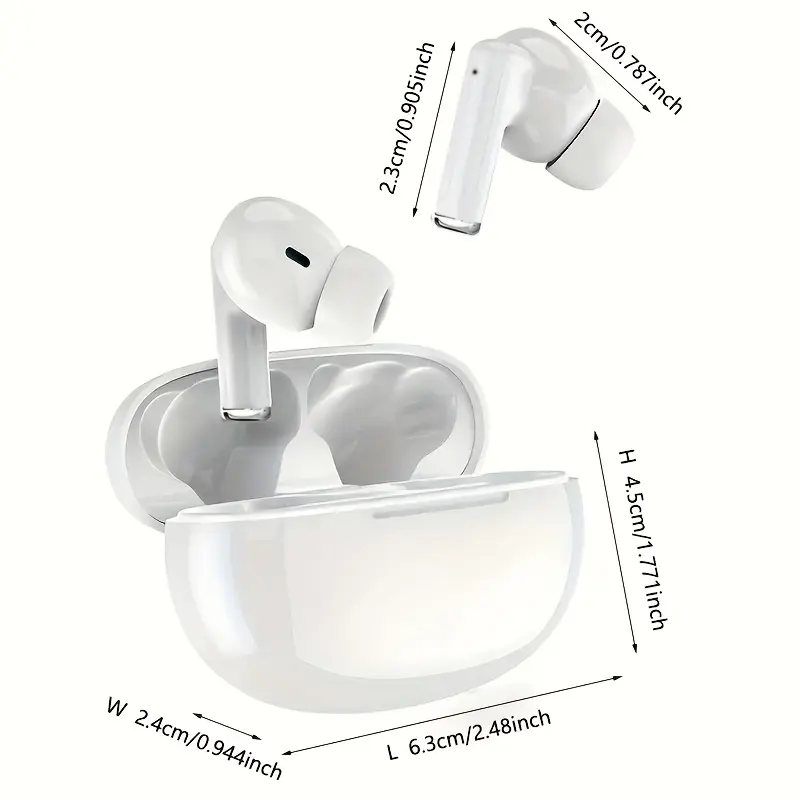 FHRM Hot Deal Wireless 5.4 TWS In-Ear Earbuds|HIFI Stereo Sound - Subwoofer|Simple White - Clear Calls|LED Digital Battery Display|Sports & Commuting Gift |Gift for Friends Holiday Christmas Halloween Gift