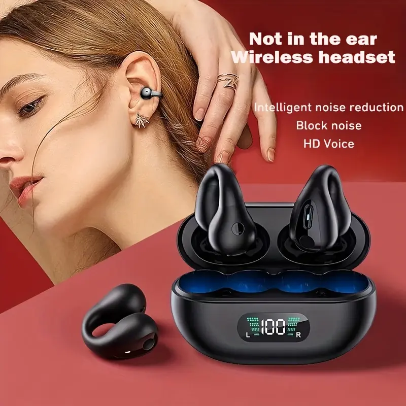 New Wireless Earbuds with Dual Processing & Simultaneous Playback, Wireless 5.3, USB-C Charging, Digital Display, Secure Fit for Sports, Cycling, Workouts, TV Shows - Mini True Wireless Earbuds, Earbuds Wireless, Workout Earphones, Sleek Design, Noise Isolation, Active Lifestyle