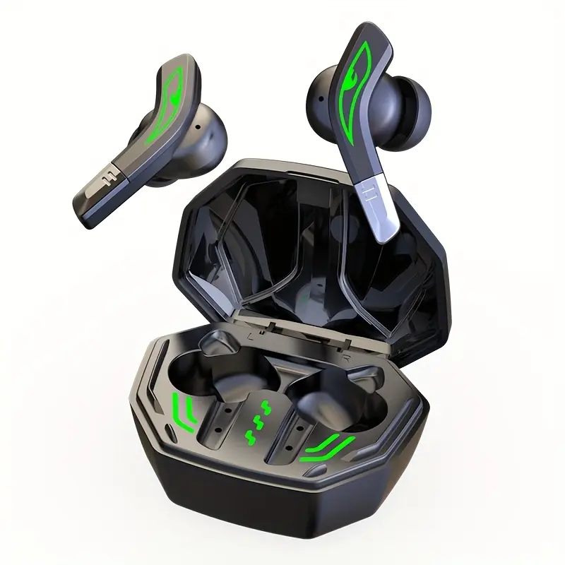 Wireless Wireless Earbuds with Active Noise Cancellation, USB-C Charging, Touch Control, and Condenser Mic - Ideal for Gaming and Calls, Compatible with Android and iOS Devices, Durable Plastic Build, Semi-Open-Back Design, Volume Control, Rechargeable Lithium Battery (), Earcup Protection, No Noise Control, Gaming Headset|Modern Headphone|Wireless Earbud