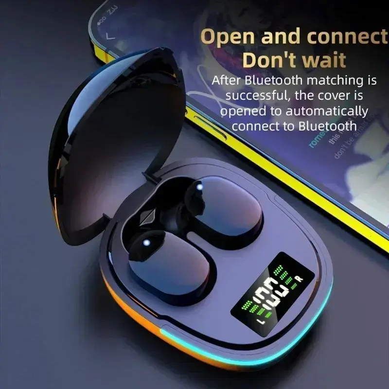 Original TWS Wireless Bluetooth Headphones High Quality Earbuds with Digital Display, Large Capacity Charging Case for Smartphones, Travel Headphones, Compact Case, Highquality Sound, Microphone Included, Music Lovers