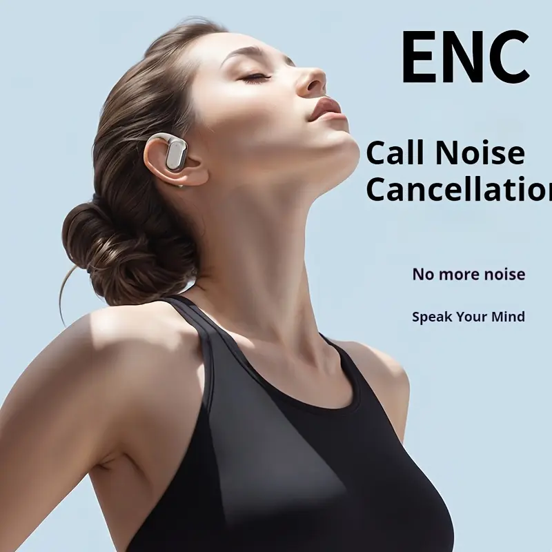 2025 New Style True Wireless In-Ear Sports Earbuds with Touch Screen Display, Gaming TWS HIFI Bass Stereo ENC HD Calling Headphones for Smartphones and Music, Wireless Earbuds, Open Ear Wireless Earbuds, Music Earbuds, Sports Headphones, Sleek Earphones, Openear Design, Highquality Sound, Durable Plastic, Touch Control, Gamers, Commuters