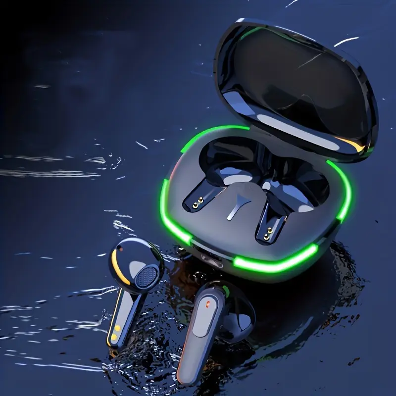 2024 New Gen Wireless Earbuds, Touch Control, LED Display, Semi-Open Back, Long-Lasting Lithium Battery, Sweat-Resistant, Compatible with iOS & Android, DJ Earphones for Gaming & Music