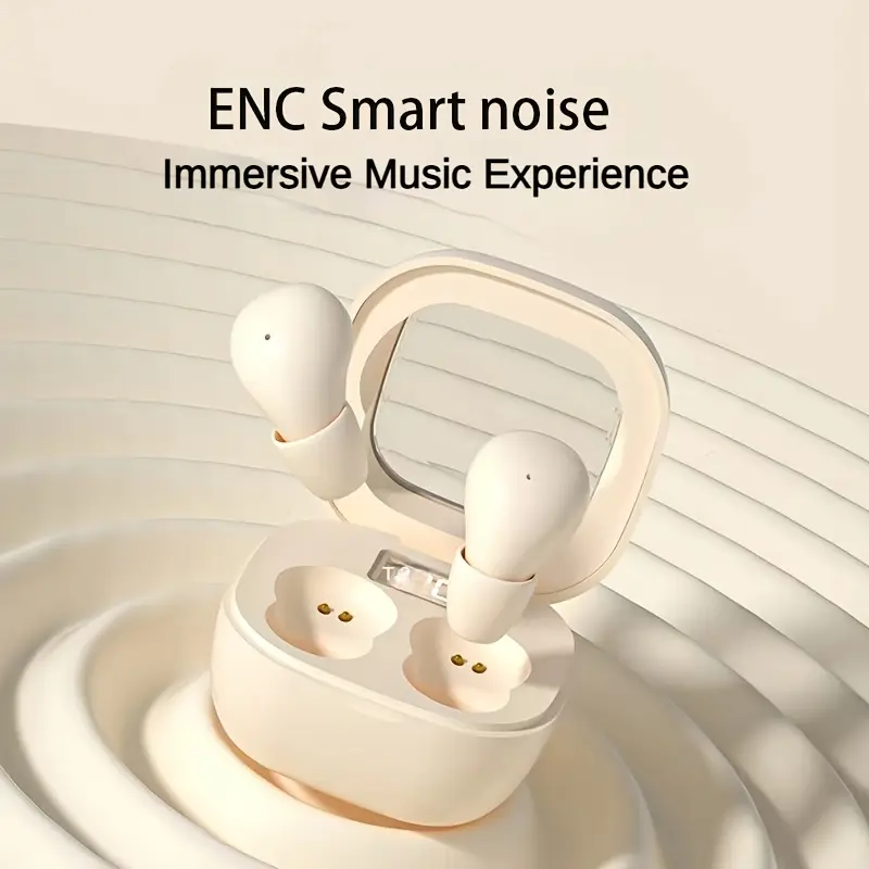 Ultra Compact In-Ear Wireless Earbuds Sleep Mini Earplugs Invisible Earbuds HD Stereo Call 3 Simple Colors Smart Noise Cancellation Super Bass Effect Large Capacity Battery Cycling Running Travel Sports Office Headphones 4 Seasons Different Choices