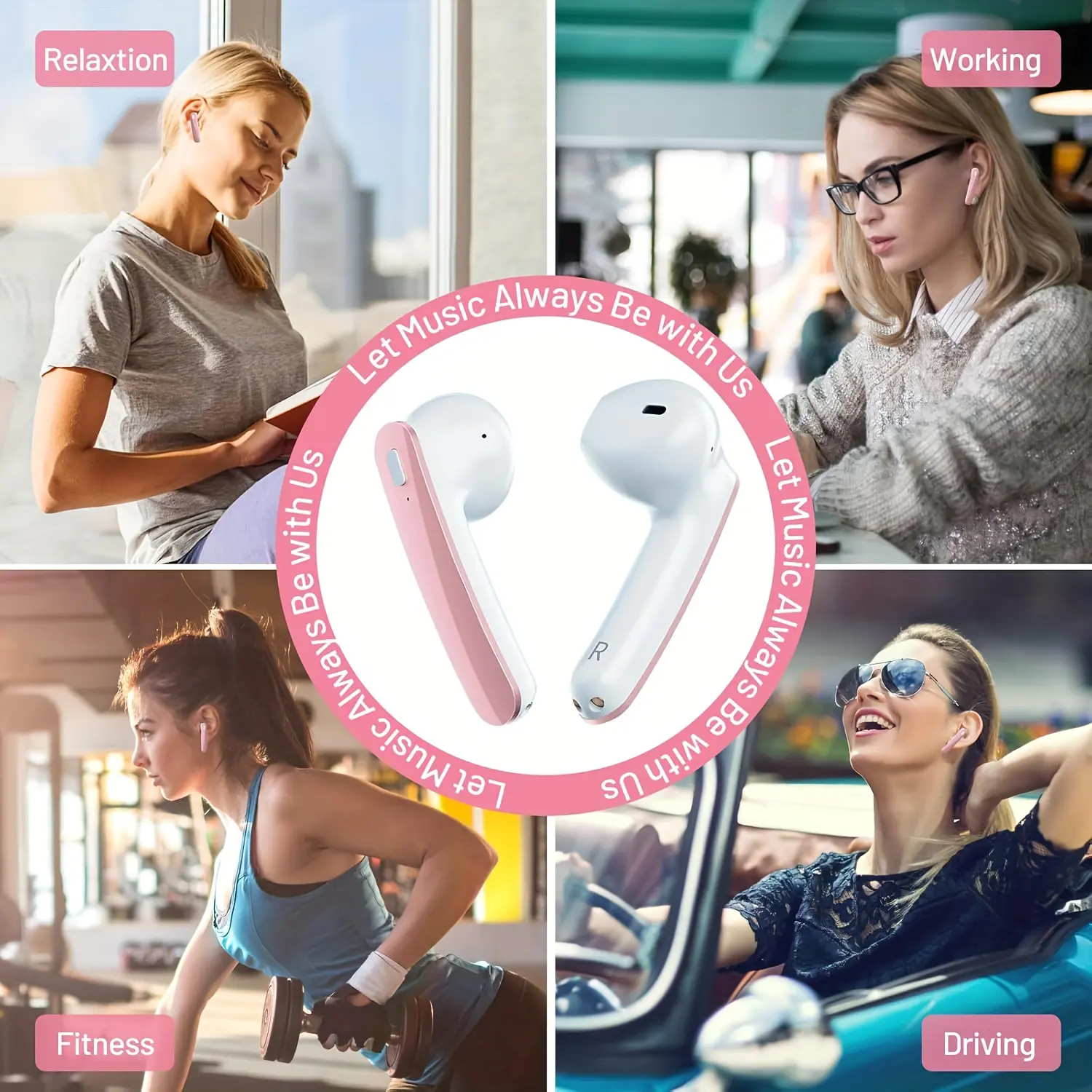 Wireless Earbuds with LED Battery Display, 5.0 Bluetooth, Up to 50 Hours Playtime - Perfect for Phones/Laptops/Tablets & Holiday Gifts, Earbud Wireless, Wireless Earphone, In Ear Wireless Earbuds, Travel Headphones, Workout Earphones, Stylish Audio Gear, Modern Earphones, Secure Fit, Comfortable Fit, Noisecanceling Earphones, Fitness Enthusiasts, Music Lovers
